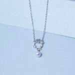 Floral Pearl Drop Pendant Chain