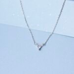 Sterling Silver Triangle Solitaire Necklace