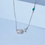 Sterling Silver Rose Bud Pendant Necklace