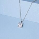 Princess-Cut Solitaire Pendant Necklace